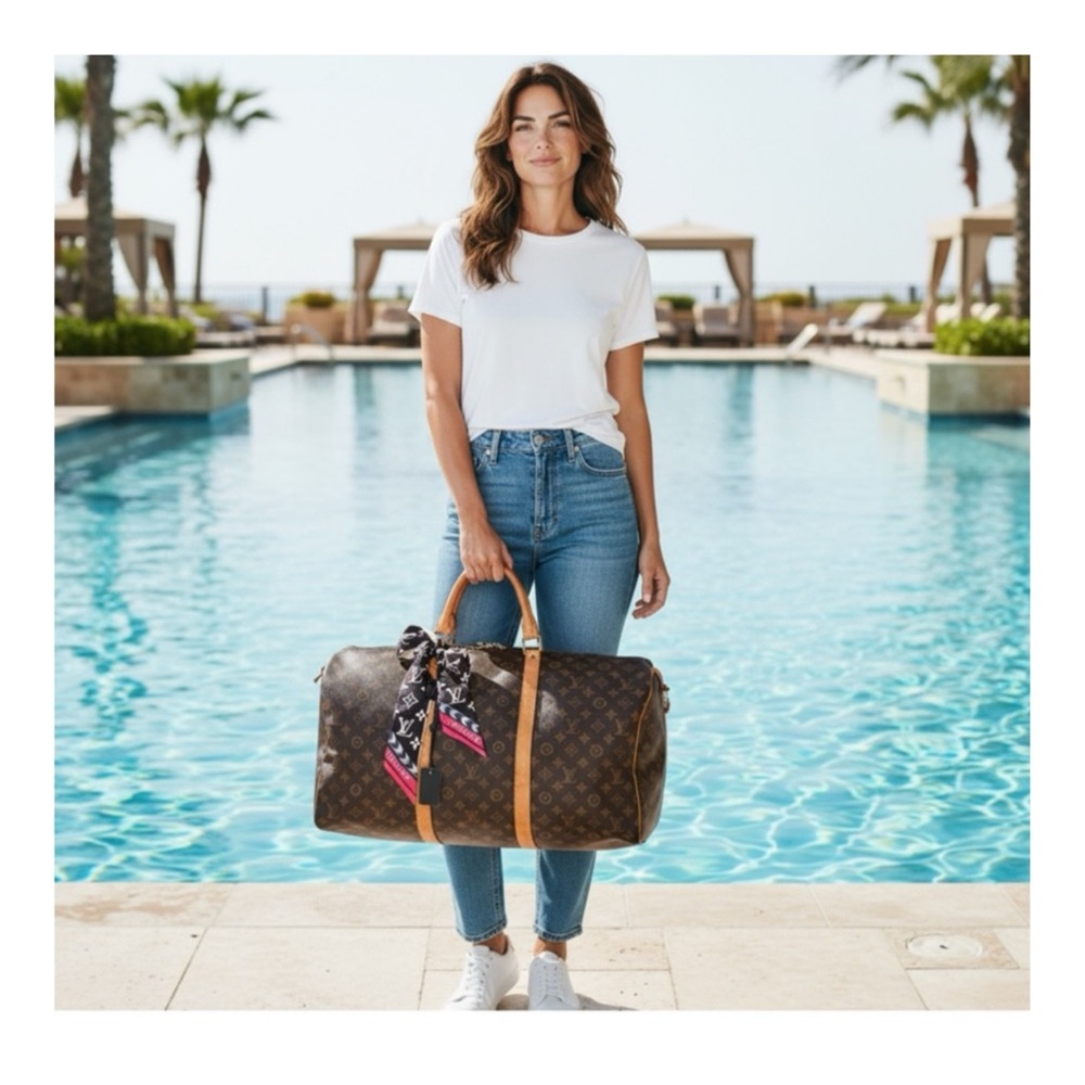 💙OVERSIZED💙LOUIS VUITTON SAC SOUPLE 55 DUFFEL BAG - Picture 15 of 16